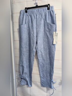 Nwt Neon Buddha Light Blue Tie-Hem Active Jogger Pants 👖 Size XL